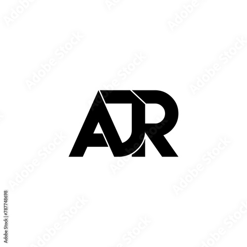 ajr typography letter monogram logo design