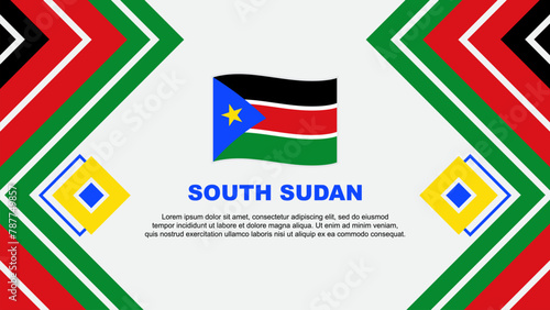 South Sudan Flag Abstract Background Design Template. South Sudan Independence Day Banner Wallpaper Vector Illustration. South Sudan Design