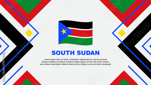 South Sudan Flag Abstract Background Design Template. South Sudan Independence Day Banner Wallpaper Vector Illustration. South Sudan Illustration