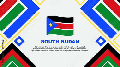 South Sudan Flag Abstract Background Design Template. South Sudan Independence Day Banner Wallpaper Vector Illustration. South Sudan Flag
