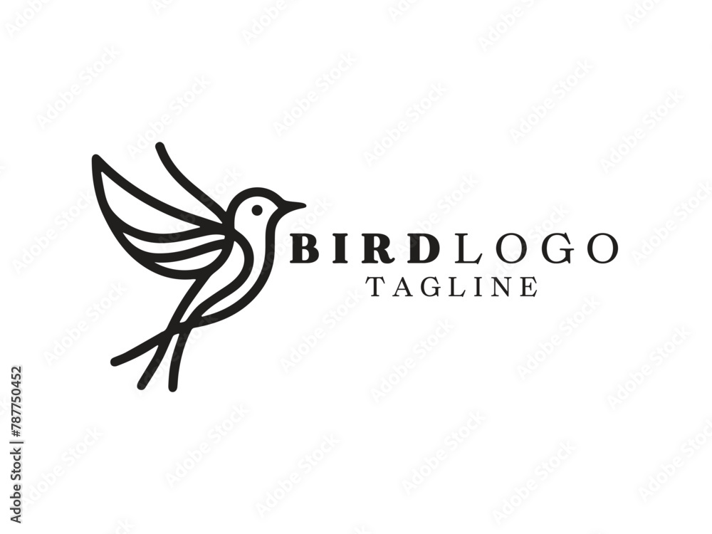 Obraz premium Bird Logo Design Icon Symbol Vector Template