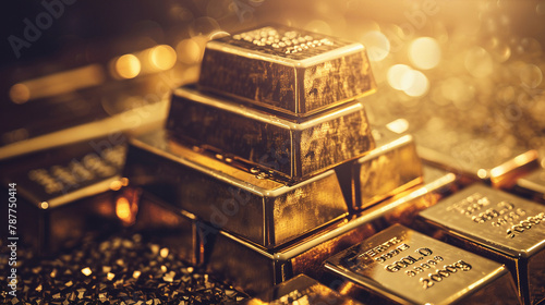 gold bars stack on tify emerging market opportunities through graphical insights. .