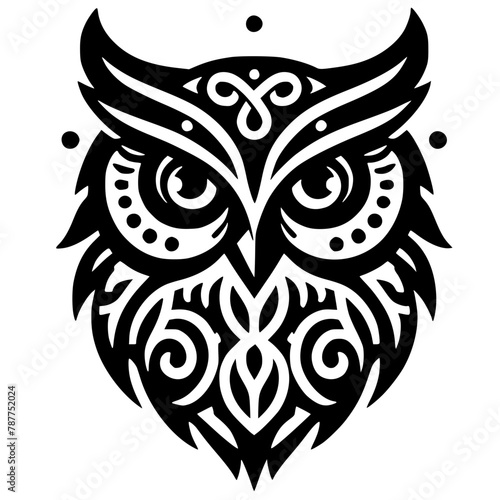 Owl tattoo silhouette