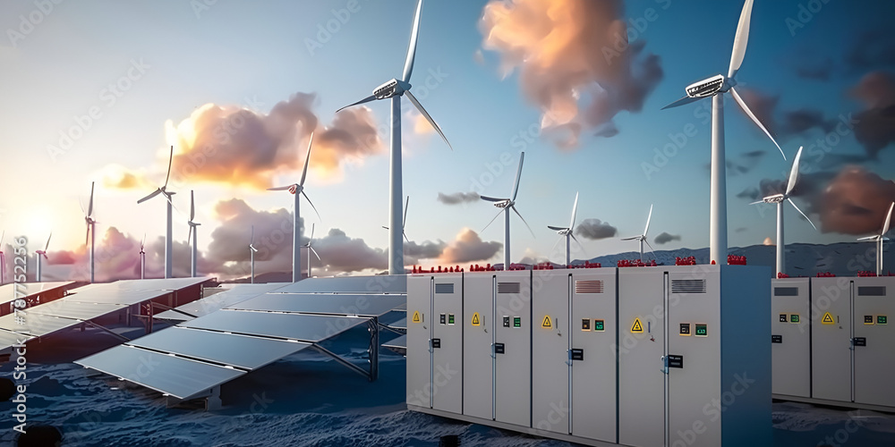 Photovoltaic system and wind turbine advanced battery energy storage ...