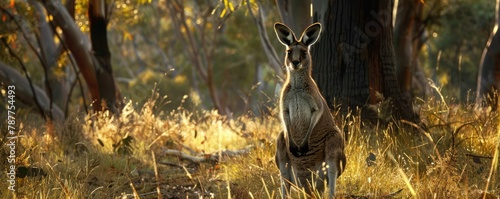 Kangaroo in Australian woodland