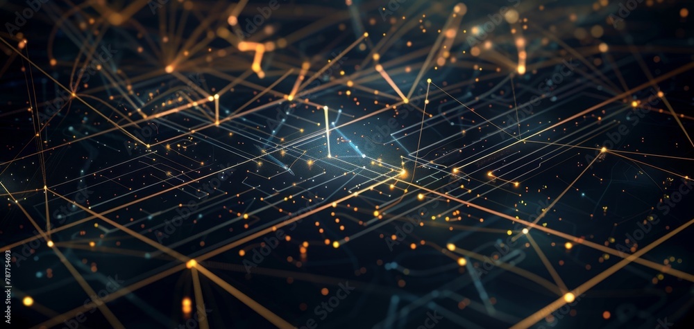 Complex Digital Network and Connectivity Concept. Complex Digital Network and Connectivity Concept.