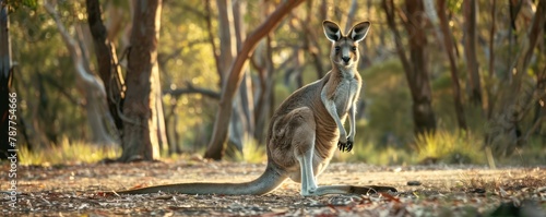Kangaroo in Australian woodland