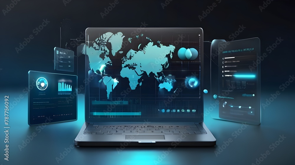 Digital technology and science background, for presentation. Digital technology and science background, for presentation.