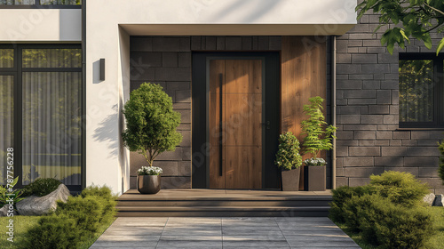Modern Wooden Door in House