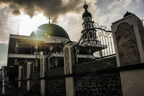 photo of a mosque in the city of Surabaya, near Gubeng Station. East Java, Indonesia. photo