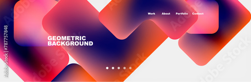 A geometric background featuring colorful squares in Automotive lighting, Human body, Amber, Font, Gesture, Gas, Heat, Magenta, Electric blue colors on a white background