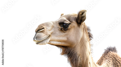 WS Camel lying on sand in the desert Camel yawn in nubra valley india Camel and Donkey, Generative ai photo