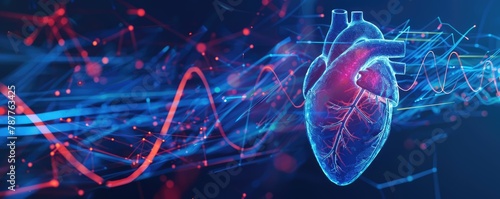 Human Heart 3D illustration photo