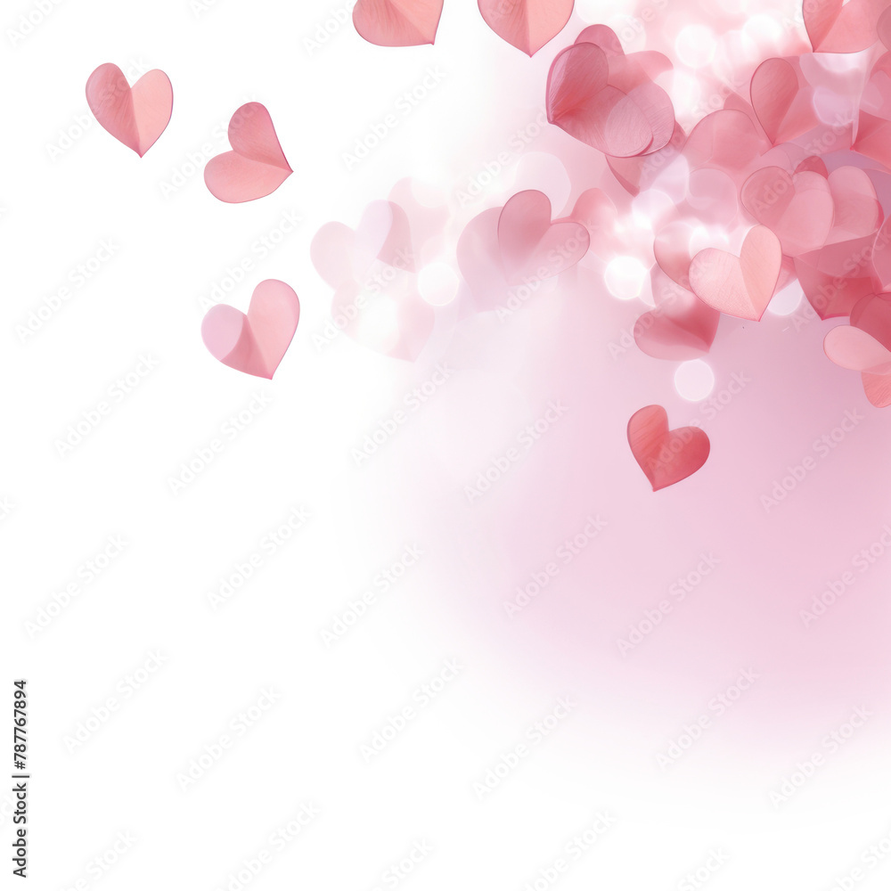 PNG Pink hearts petal backgrounds celebration. AI generated Image by rawpixel.