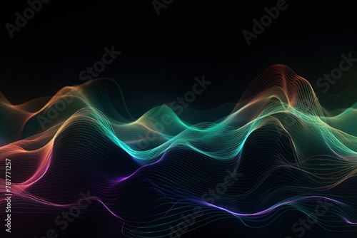 a colorful wave with the word wave on it