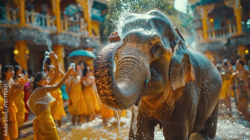 People Celebrate Songkran Festival, Thai New Year