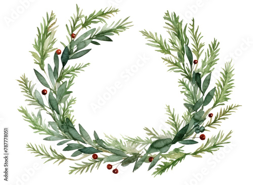 PNG Wreath christmas pattern plant. AI generated Image by rawpixel.