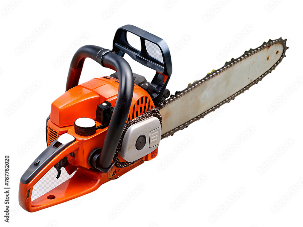 Chainsaw isolated on a transparent background