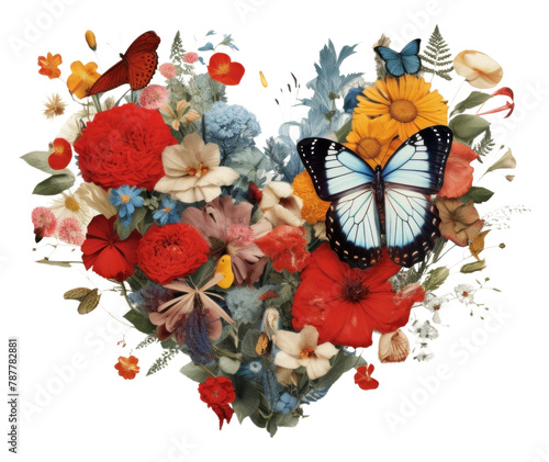 PNG Flower and butterflies graphics pattern petal