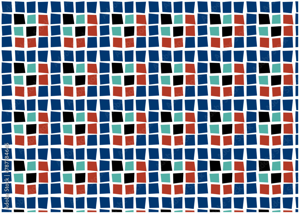 Fototapeta premium Abstract pattern Colorful Squares Seamless Tile Background