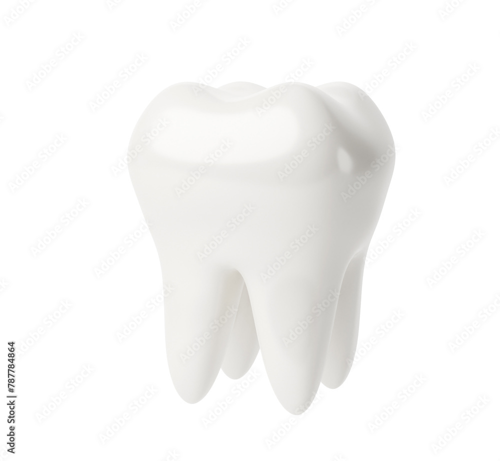 White tooth isolated on white background. 3d render White tooth isolated on white background. 3d render