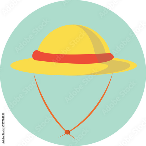 lady hat vector illustration isolated on white background. classic modern diseign