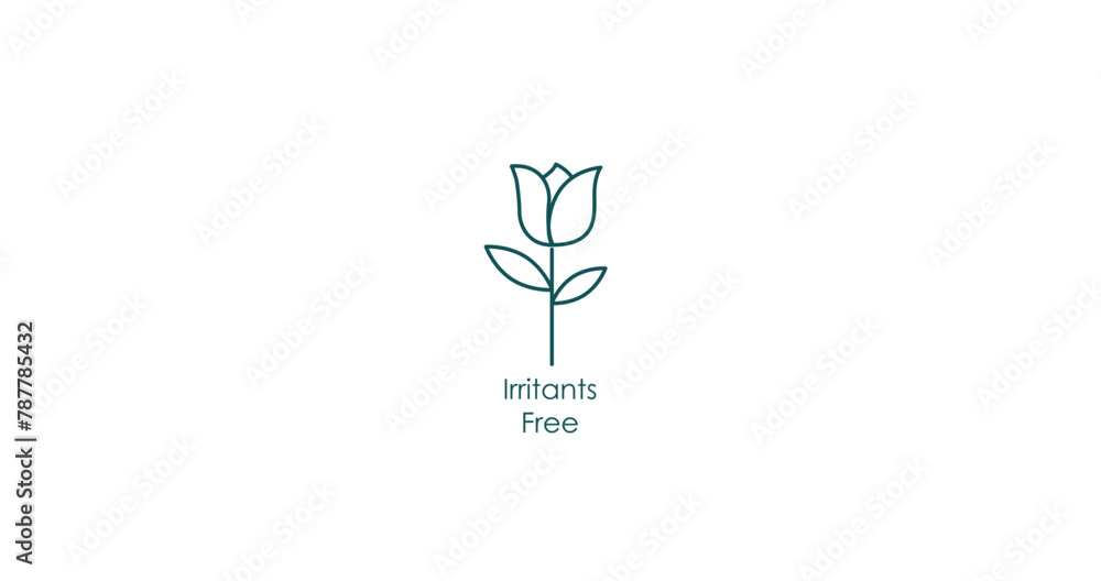 Irritants Free Skincare Product Vector Icon Irritants Free Skincare Product Vector Icon