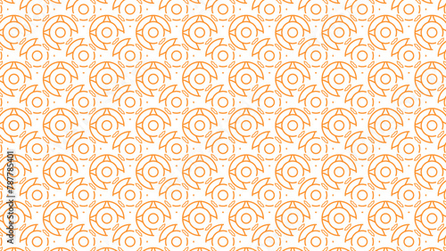Vector pattern of circles in orange abstract wallpaper