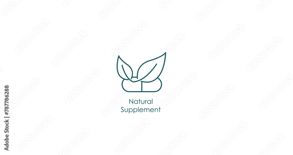 Natural Supplement Skincare Product Vector Icon Natural Supplement Skincare Product Vector Icon