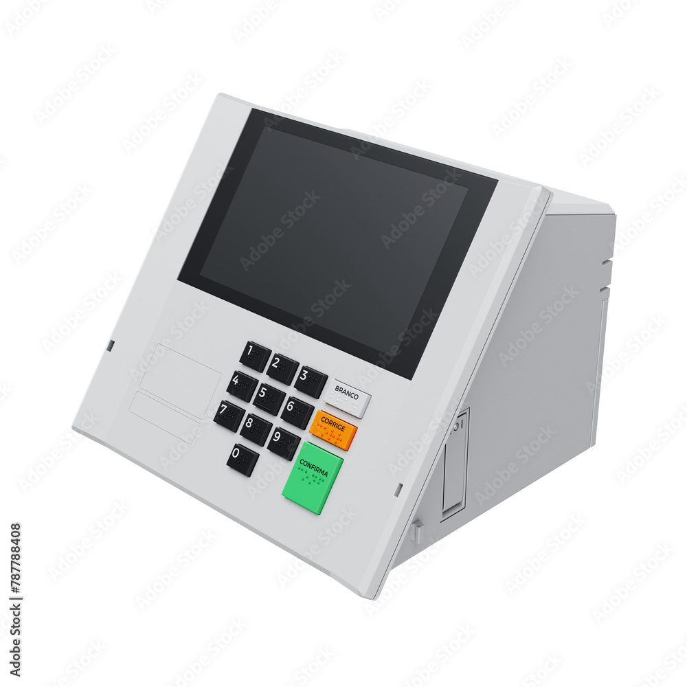 3D Render of New Brazilian Electronic Voting Machine with Transparent Background - Nova Urna Eletrônica em 3d vote prefeito presidente vereador fundo transparente 3D Render of New Brazilian Electronic Voting Machine with Transparent Background - Nova Urna Eletrônica em 3d vote prefeito presidente vereador fundo transparente