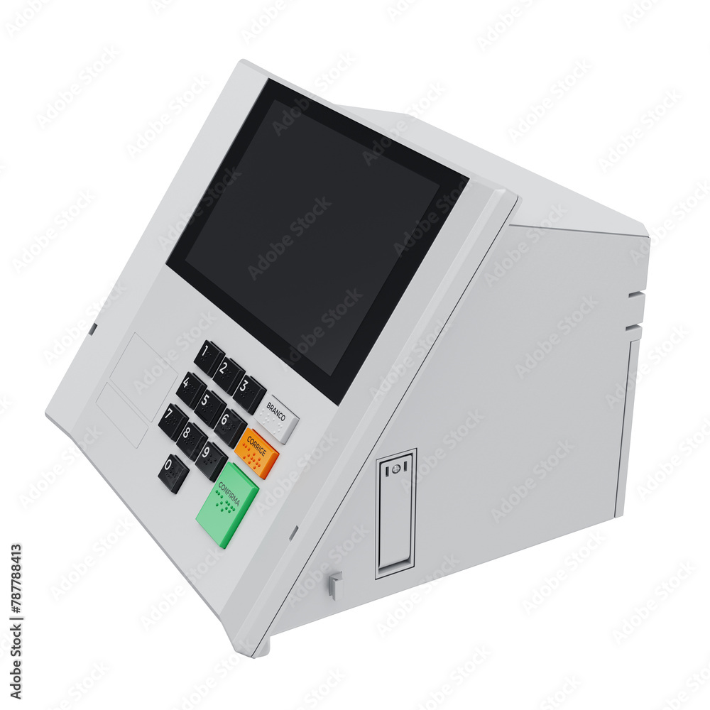 3D Render of New Brazilian Electronic Voting Machine with Transparent Background - Nova Urna Eletrônica em 3d vote prefeito presidente vereador fundo transparente 3D Render of New Brazilian Electronic Voting Machine with Transparent Background - Nova Urna Eletrônica em 3d vote prefeito presidente vereador fundo transparente