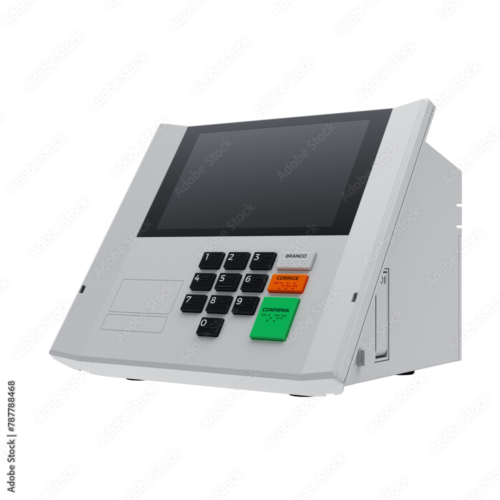 3D Render of New Brazilian Electronic Voting Machine with Transparent Background - Nova Urna Eletrônica em 3d vote prefeito presidente vereador fundo transparente 3D Render of New Brazilian Electronic Voting Machine with Transparent Background - Nova Urna Eletrônica em 3d vote prefeito presidente vereador fundo transparente
