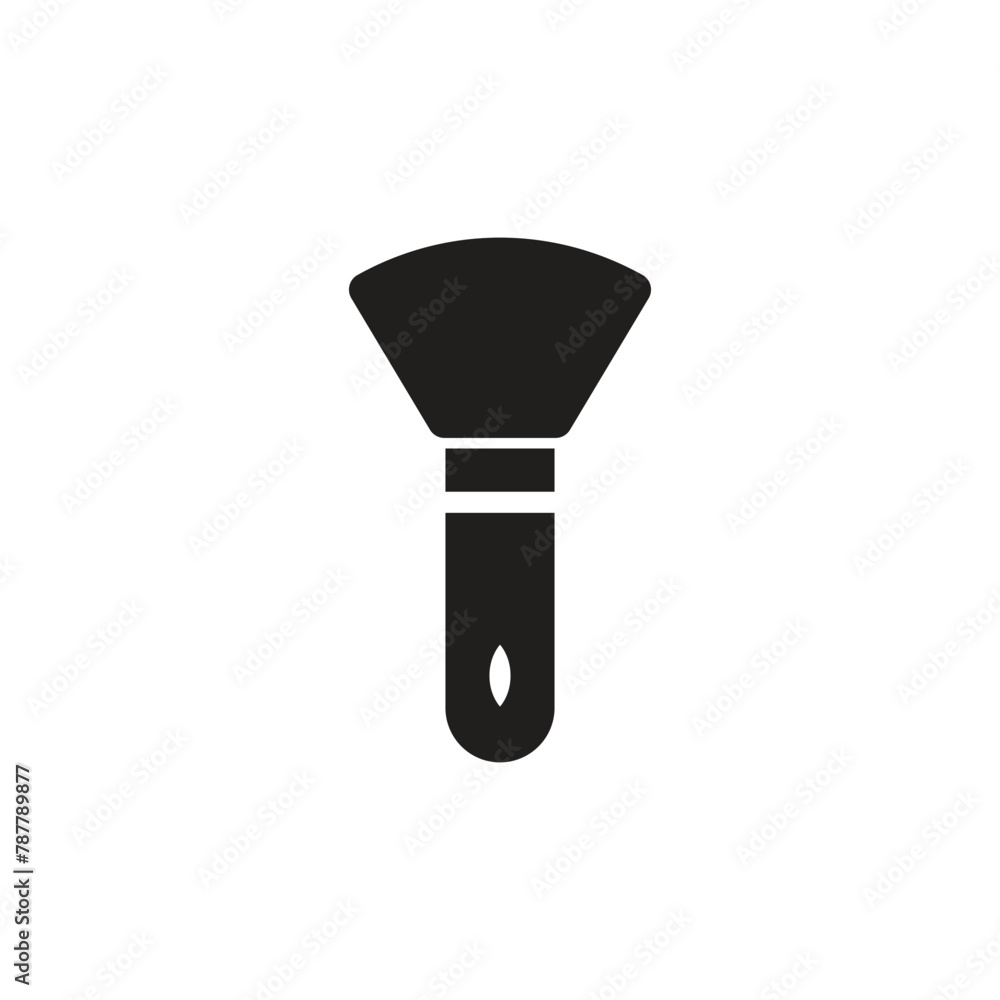Blush brush icon silhouette design template isolated Blush brush icon silhouette design template isolated