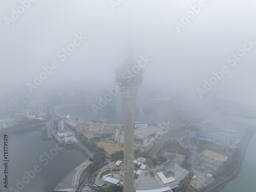Macau Tower in Fog