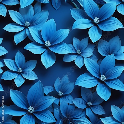 Blue flower illustration 2d vector