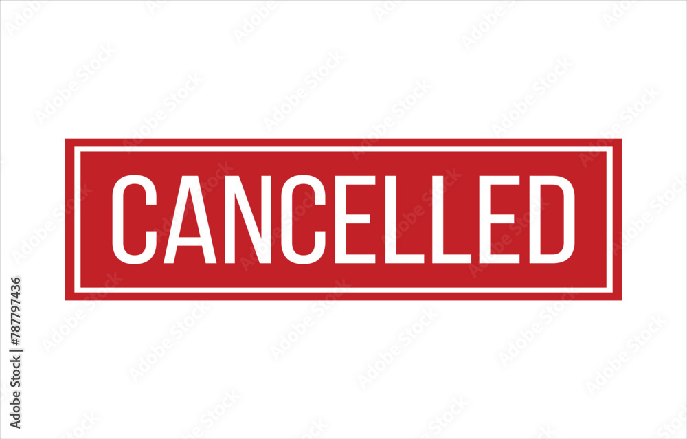 Red Cancelled Rubber Stamp Seal Vector Red Cancelled Rubber Stamp Seal Vector