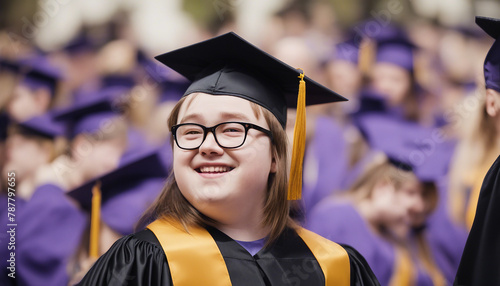 Proud Achievement: College Graduate with Down's Syndrome