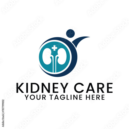 kidney health logo, creative health concept, icon and vector template