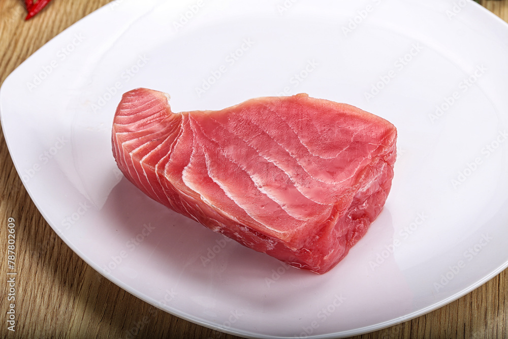 Raw fresh tuna steak for grill Raw fresh tuna steak for grill