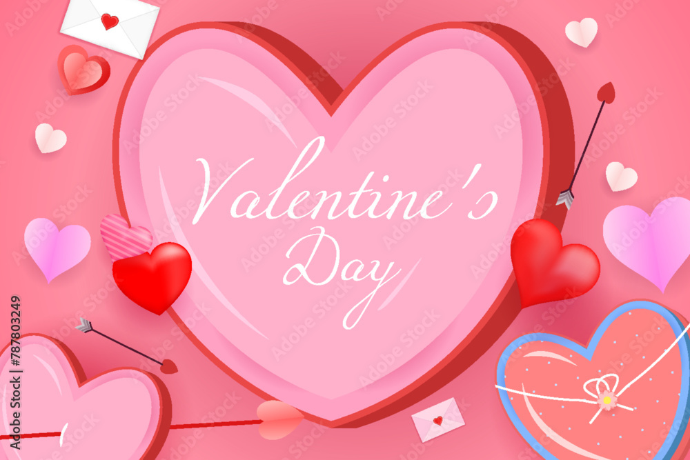 Happy valentine's day background with element