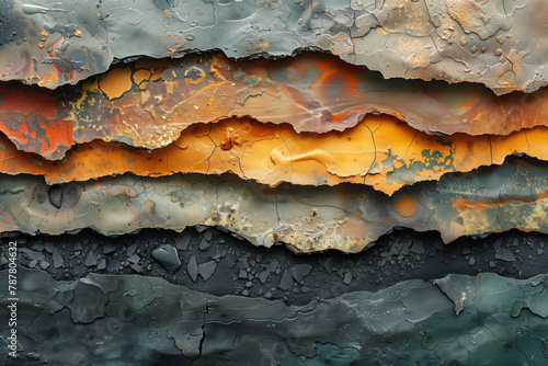 Vibrant layers of eroded rock strata natural wallpaper background