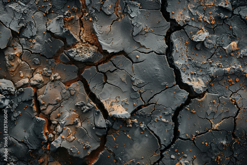 Close up of cracked natural surface natural wallpaper background
