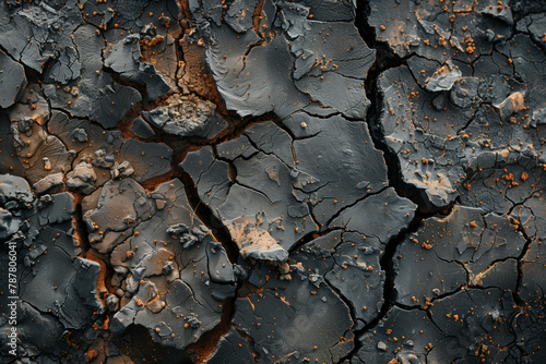 Close up of cracked natural surface natural wallpaper background photo