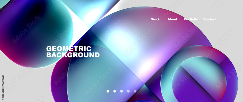 An electric blue geometric background featuring circles and spheres in various shades of purple, violet, magenta, and liquid. The pattern creates a mesmerizing graphics using waterlike textures An electric blue geometric background featuring circles and spheres in various shades of purple, violet, magenta, and liquid. The pattern creates a mesmerizing graphics using waterlike textures