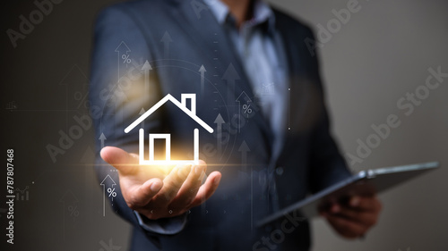 Real estate investment concept , make a profit from real estate , buy , sell , rent, Real estate investment yields financial rewards. real estate market