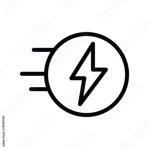 fast charging outline icon pixel perfect vector design good for website and mobile app
