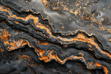 Abstract orange and black natural geological texture with gold flecks natural wallpaper background