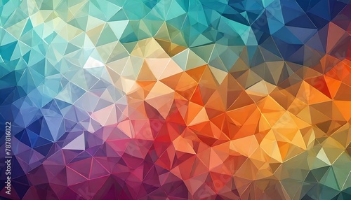 Vibrant Low Poly Vector Gradient: Dynamic Background for Mobile & W