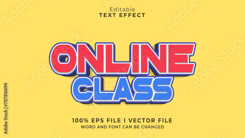editable online class text effect.typhography logo