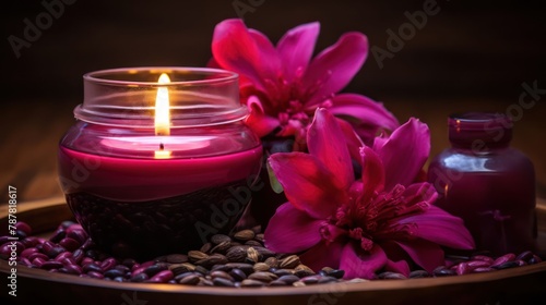 aromatic candle made from dahlia flower essences